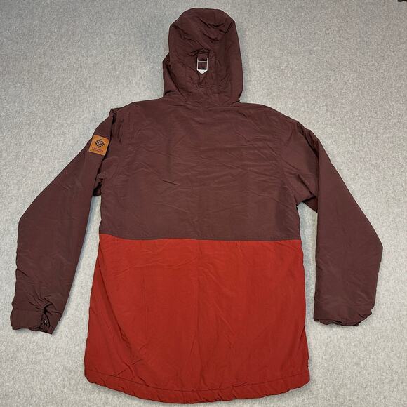 Columbia Jacket WMNS S Full Zip Hooded Insulated Zip Up Maroon Red Winter Coat - Picture 5 of 9